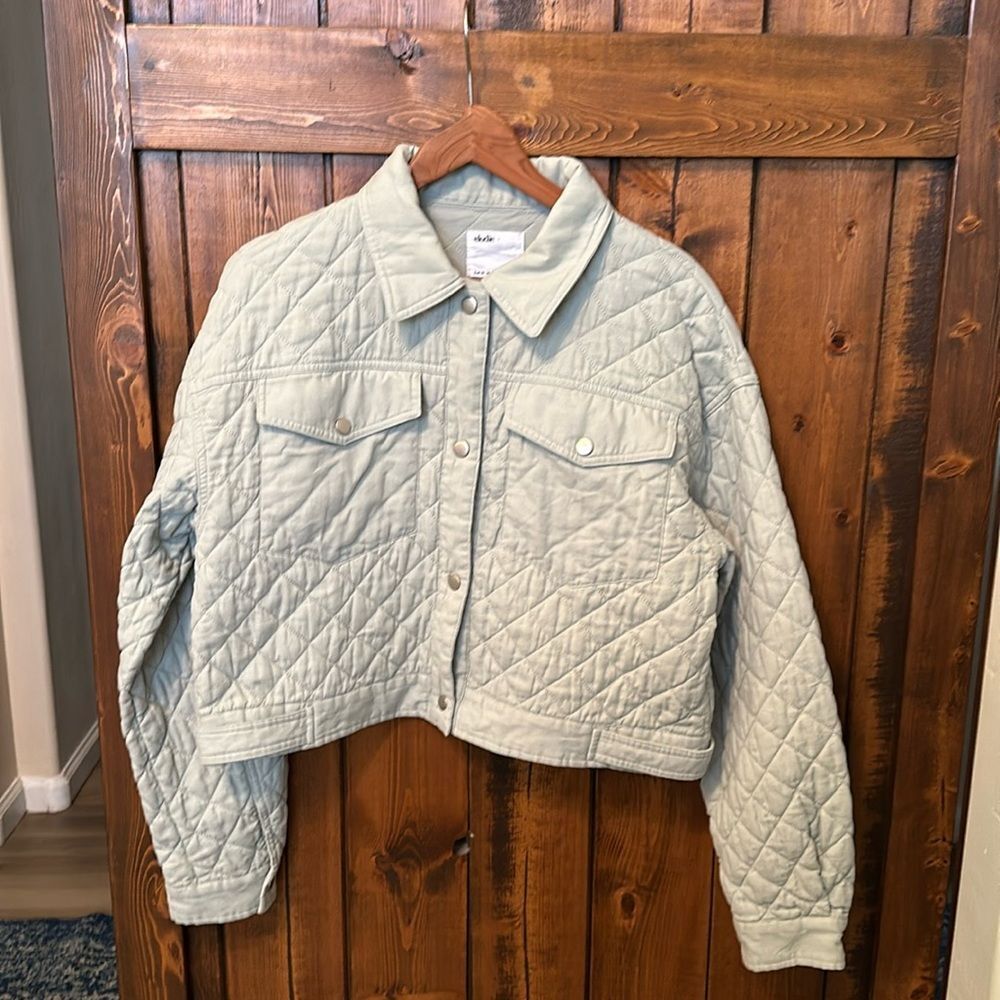 Eloise Quilted Cropped Jacket, Size XL
